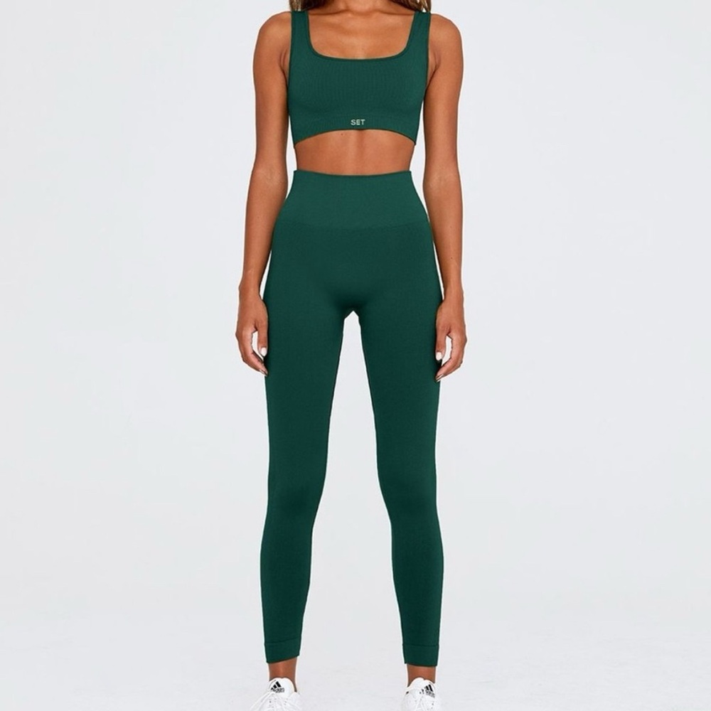 Set Active SCULPTFLEX® Leggings Dark Green Teal XL